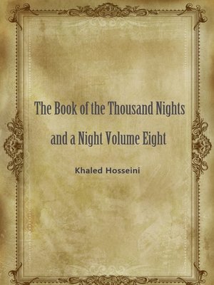 cover image of The Book Of The Thousand Nights And A Night Volume Eight